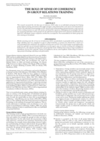 The role of sense of coherence in group relations training.