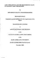 Low enrolments and the high dropout rate in Telkom's ABET programme