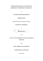 Information security with specific reference to browser technology