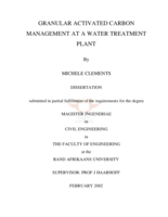 Granular activated carbon management at a water treatment plant