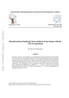 Reconstruction of hadronic decay products of tau leptons with the ATLAS experiment