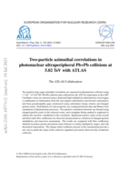 Two-particle azimuthal correlations in photonuclear ultraperipheral Pb+Pb collisions at 5.02 TeV with ATLAS