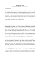 Memories of the ‘inside’: conditions in South African women’s prisons