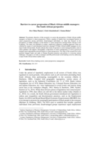 Barriers to career progression of Black African middle managers : the South African perspective