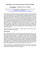 Treatability of SA surface waters by activated carbon