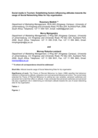 Social media in tourism : establishing factors influencing attitudes towards the usage of social networking sites for trip organisation
