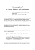 Naturalizing Gestell? an essay on Heidegger and Leroi-Gourhan