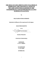 The role of life orientation teachers in addressing the emotional needs of HIV/AIDS affected learners in the intermediate and senior phases at two schools in Gauteng