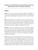 Comparison of spinal manipulative therapy with kinesio® tape versus dynamic® tape for chronic, non-specific thoracic pain