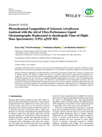 Phytochemical composition of solanum retroflexum analysed with the aid of ultra-performance liquid chromatography hyphenated to quadrupole-time-of-flight mass spectrometry (UPLC-qTOF-MS)