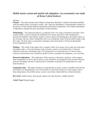 Mobile money system and market risk mitigation : an econometric case study of Kenya’s farm business