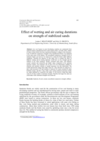 Effect of wetting and air curing durations on strength of stabilized sands