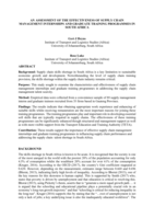 An assessment of the effectiveness of supply chain management internships and graduate training programmes in South Africa