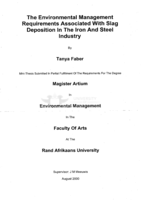 The environmental management requirements associated with slag deposition in the iron and steel industry