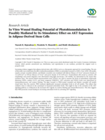 In vitro wound healing potential of photobiomodulation is possibly mediated by its stimulatory effect on AKT expression in adipose-derived stem cells