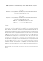 Skills requirements in South African supply chains : a higher education perspective
