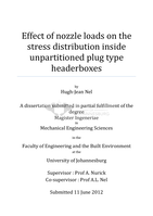 Effect of nozzle loads on the stress distribution inside unpartitioned plug type headerboxes