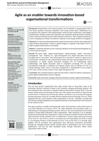 Agile as an enabler towards innovation-based organisational transformations