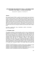 A framework for growth of small and medium-size construction firms : a literature review