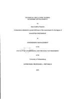 Technical skills for technoeconomic development