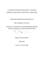 A share trading strategy : the JSE using 50 and 200 day moving averages