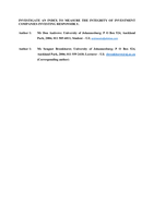 Investigate an index to measure the integrity of investment companies investing responsibly
