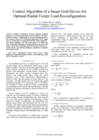 Control algorithm of a smart grid device for optimal radial feeder load reconfiguration