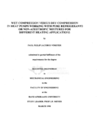 Wet compression versus dry compression in heat pumps working with pure refrigerants or non-azeotropic mixtures for different heating applications