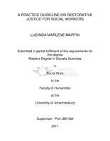 A practice guideline on restorative justice for social workers