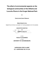 The effect of environmental aspects on the biological communities of the Olifants and Luvuvhu Rivers in the Kruger National Park