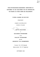 Psigo-opvoedkundige assessering : narratiewe as instrument vir die fasilitering van die ontwikkeling van respek as etiese norm aan adolessente