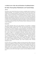 A critical review of the roles and functions of traditional leaders