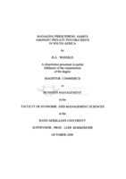 Managing prescribing habits amongst private psychiatrists in South Africa
