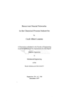 Recurrent neural networks in the chemical process industries