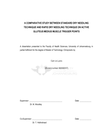 A comparative study between standard dry needling technique and rapid dry needling technique on active gluteus medius muscle trigger points
