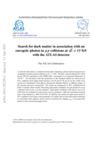 Search for dark matter in association with an energetic photon in 𝒑 𝒑 collisions at √𝒔 = 13 TeV with the ATLAS detector