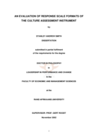An evaluation of response scale formats of the culture assessment instrument.