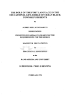 The role of the first language in the educational life-world of urban Black township students