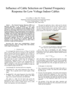 Influence of cable selection on channel frequency response for low voltage indoor cables
