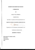 Bromor Foods marketing strategy: a perspective
