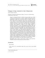 Pedagogy of refuge : education in a time of dispossession