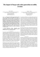 The impact of large-scale solar generation on utility revenue