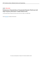 Performance characteristics of unsaturated polyester reinforced with high frequency microwave treated natural fibre