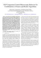 TCP congestion control macroscopic behavior for combinations of source and router algorithms