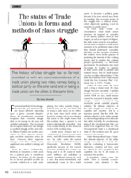 The status of Trade Unions in forms and methods of class struggle