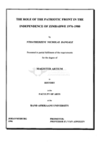 The role of the Patriotic Front in the independence of Zimbabwe, 1976-1980
