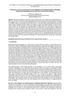 A literature review on the barriers to the adaptation and implementation of Building Information Modelling in the South Africa Construction Industry