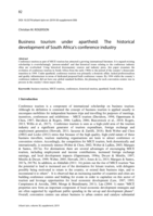 Business tourism under apartheid : the historical development of South Africa’s conference industry