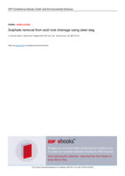 Sulphate removal from acid rock drainage using steel slag