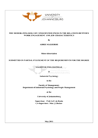 The moderating role of conscientiousness in the relations between work engagement and job characteristics